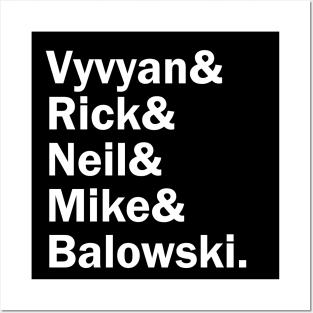 Funny Names x The Young Ones (Vyvyan, Rick, Neil, Mike, Balkowski) Posters and Art